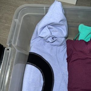 Baby blue and black lulu lemon workout jacket!!!